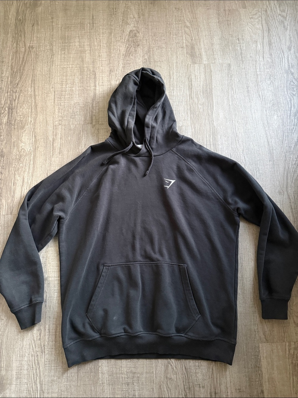 Gymshark Black Men's Pullover Hoodie with Subtle Logo